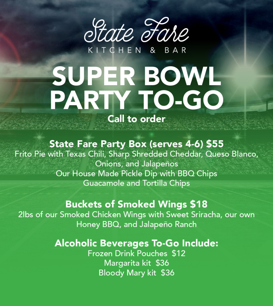 State Fare Super Bowl Party To-Go